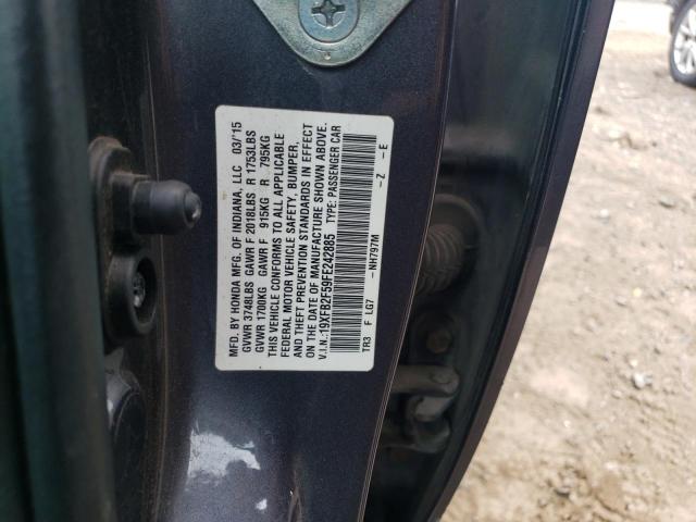Photo 10 from auction – 2015 HONDA CIVIC LX with VIN 19XFB2F59FE242885