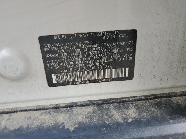 Photo 10 from auction – 2010 SUBARU FORESTER X with VIN JF2SH6BC4AH791276