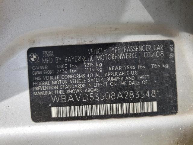 Photo 10 from auction – 2008 BMW 335 XI with VIN WBAVD53508A283548