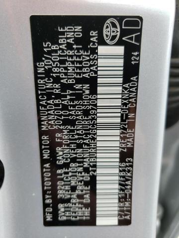 Photo 10 from auction – 2016 TOYOTA COROLLA L with VIN 2T1BURHE2GC539706
