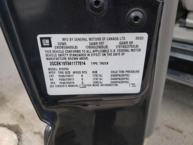 Photo 10 from auction – 2004 CHEVROLET SILVERADO with VIN 2GCEK19T841177814