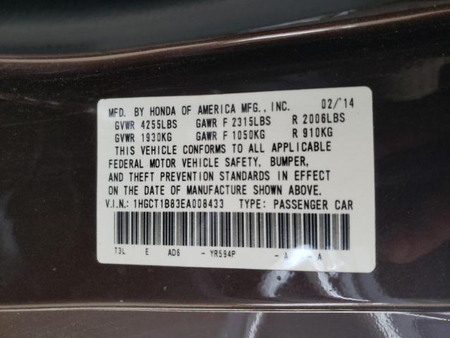 Photo 10 from auction – 2014 HONDA ACCORD EXL with VIN 1HGCT1B83EA008433