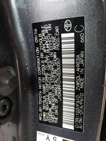 Photo 10 from auction – 2017 TOYOTA PRIUS with VIN JTDKBRFU7H3030057