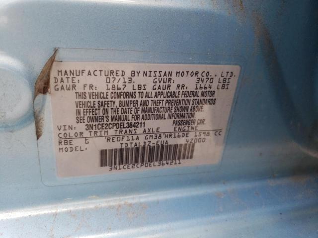 Photo 10 from auction – 2014 NISSAN VERSA NOTE with VIN 3N1CE2CP0EL364211