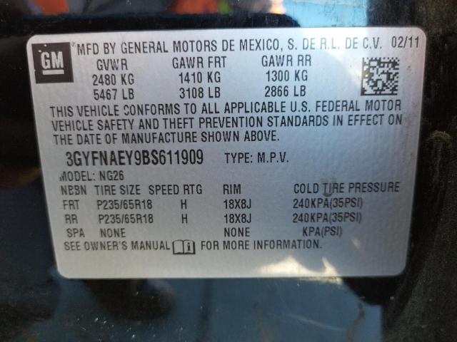 Photo 10 from auction – 2011 CADILLAC SRX LUXURY with VIN 3GYFNAEY9BS611909
