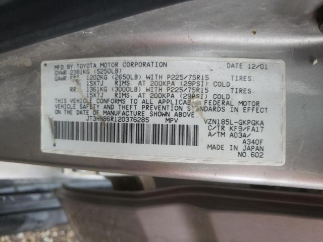 Photo 10 from auction – 2002 TOYOTA 4RUNNER SR with VIN JT3HN86R120376285
