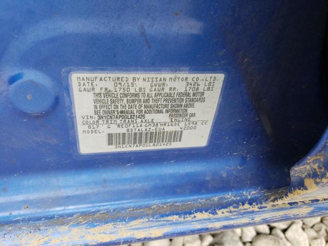 Photo 10 from auction – 2016 NISSAN VERSA S with VIN 3N1CN7AP0GL821425