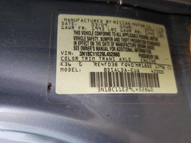 Photo 10 from auction – 2009 NISSAN VERSA S with VIN 3N1BC11E29L452860