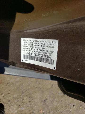 Photo 10 from auction – 2002 HONDA CR-V EX with VIN JHLRD78812C056967