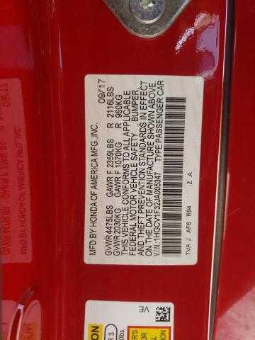 Photo 10 from auction – 2018 HONDA ACCORD SPO with VIN 1HGCV1F32JA005347