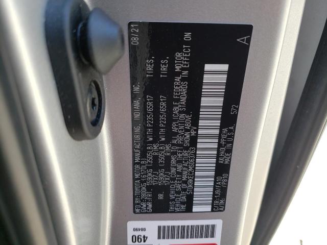 Photo 10 from auction – 2021 TOYOTA SIENNA LE with VIN 5TDKRKEC2MS063763
