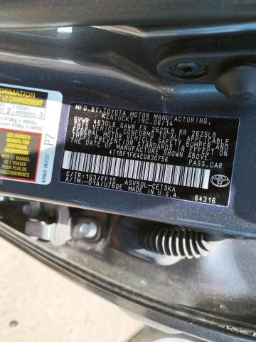 Photo 10 from auction – 2014 TOYOTA CAMRY L with VIN 4T1BF1FK4EU830756