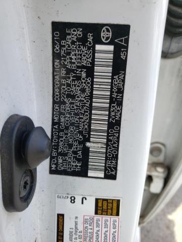 Photo 10 from auction – 2010 TOYOTA PRIUS with VIN JTDKN3DU7A0198506