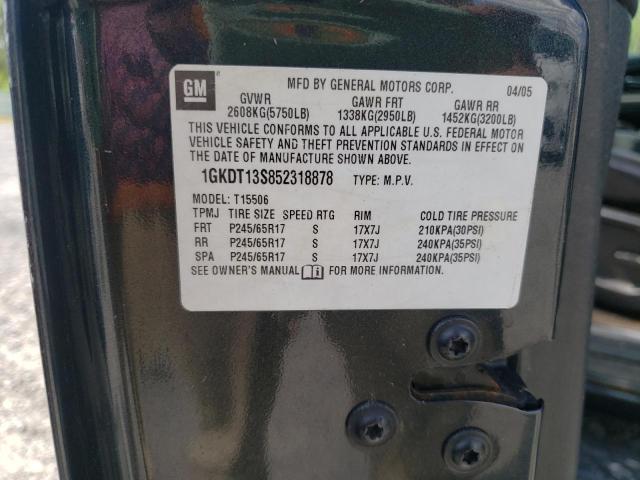 Photo 10 from auction – 2005 GMC ENVOY with VIN 1GKDT13S852318878