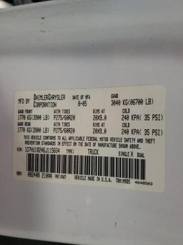 Photo 10 from auction – 2006 DODGE RAM 1500 S with VIN 1D7HU18246J115664