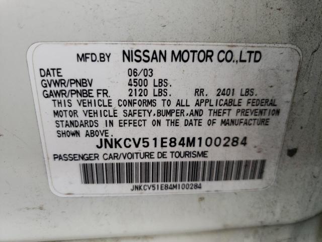 Photo 10 from auction – 2004 INFINITI G35 with VIN JNKCV51E84M100284