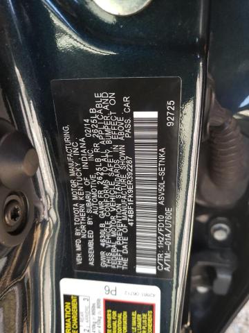 Photo 10 from auction – 2014 TOYOTA CAMRY L with VIN 4T4BF1FK9ER392287