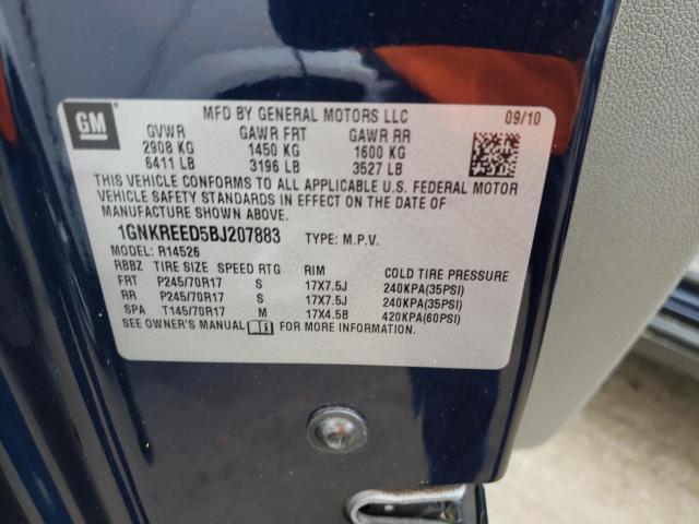 Photo 10 from auction – 2011 CHEVROLET TRAVERSE L with VIN 1GNKREED5BJ207883