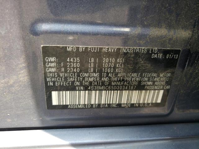 Photo 10 from auction – 2013 SUBARU LEGACY 2.5 with VIN 4S3BMBC65D3034187