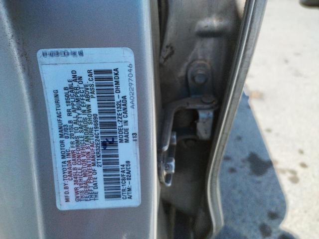 Photo 10 from auction – 2004 TOYOTA MATRIX with VIN 2T1KR32E24C196690
