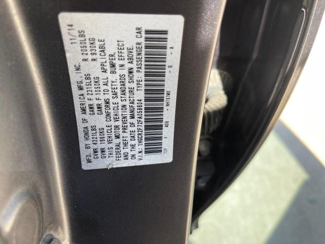 Photo 10 from auction – 2015 HONDA ACCORD EX with VIN 1HGCR2F72FA058604