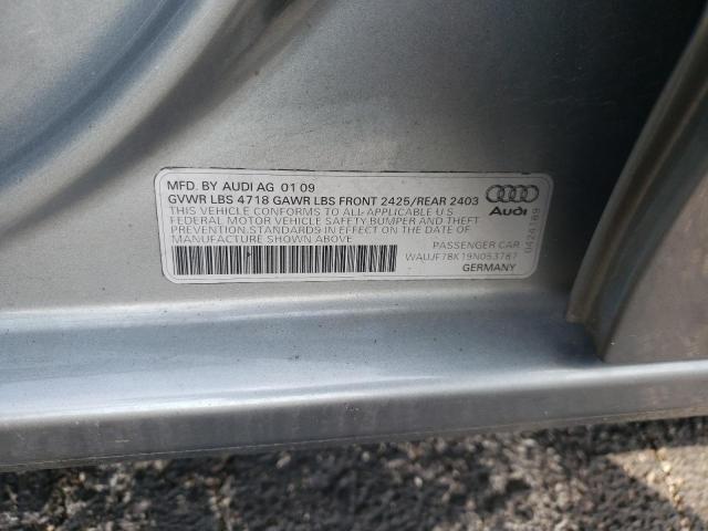 Photo 10 from auction – 2009 AUDI A4 with VIN WAUJF78K19N053787