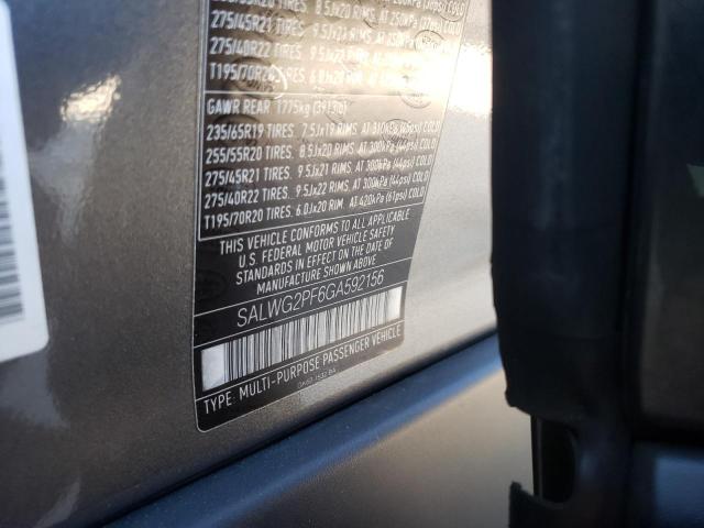 Photo 10 from auction – 2016 LAND ROVER RANGE ROVE with VIN SALWG2PF6GA592156