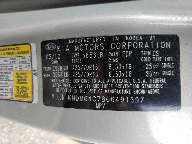 Photo 10 from auction – 2012 KIA SEDONA LX with VIN KNDMG4C78C6491397