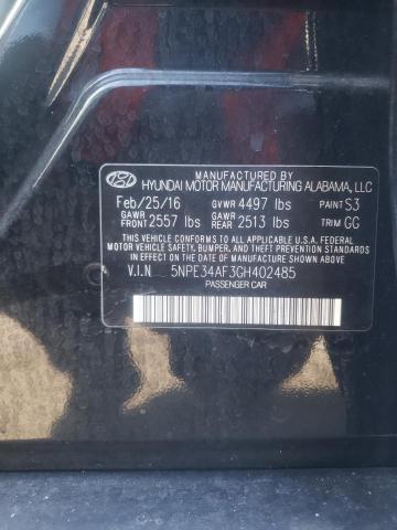 Photo 10 from auction – 2016 HYUNDAI SONATA SPO with VIN 5NPE34AF3GH402485