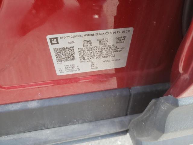 Photo 10 from auction – 2020 CHEVROLET EQUINOX LT with VIN 3GNAXJEV3LS653582