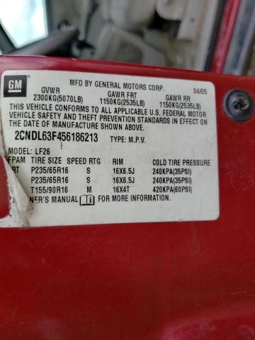 Photo 10 from auction – 2005 CHEVROLET EQUINOX LT with VIN 2CNDL63F456186213