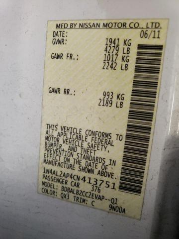 Photo 10 from auction – 2012 NISSAN ALTIMA BAS with VIN 1N4AL2AP4CN413751