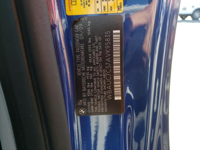 Photo 10 from auction – 2010 BMW 135 I with VIN WBAUC7C57AVK95835
