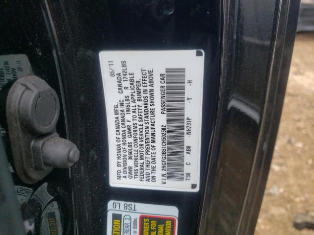 Photo 10 from auction – 2012 HONDA CIVIC LX with VIN 2HGFG3B51CH502582