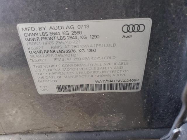 Photo 10 from auction – 2014 AUDI SQ5 PRESTI with VIN WA1VGAFP5EA024088
