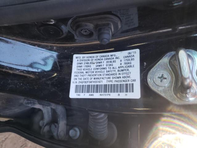 Photo 10 from auction – 2015 HONDA CIVIC LX with VIN 2HGFB2F54FH551671