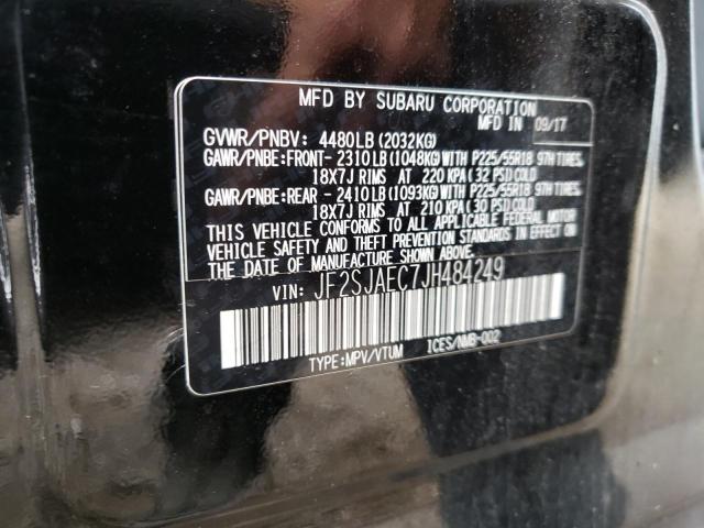 Photo 10 from auction – 2018 SUBARU FORESTER 2 with VIN JF2SJAEC7JH484249