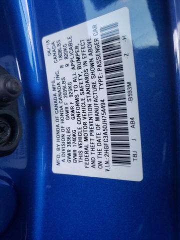 Photo 10 from auction – 2018 HONDA CIVIC SI with VIN 2HGFC3A50JH754494