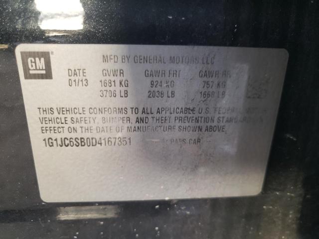 Photo 10 from auction – 2013 CHEVROLET SONIC LT with VIN 1G1JC6SB0D4167351