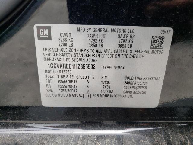 Photo 10 from auction – 2017 CHEVROLET SILVERADO with VIN 1GCVKREC1HZ355502
