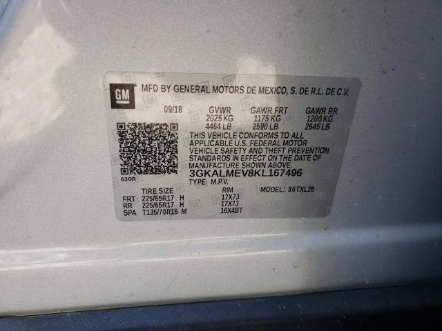 Photo 10 from auction – 2019 GMC TERRAIN SL with VIN 3GKALMEV8KL167496