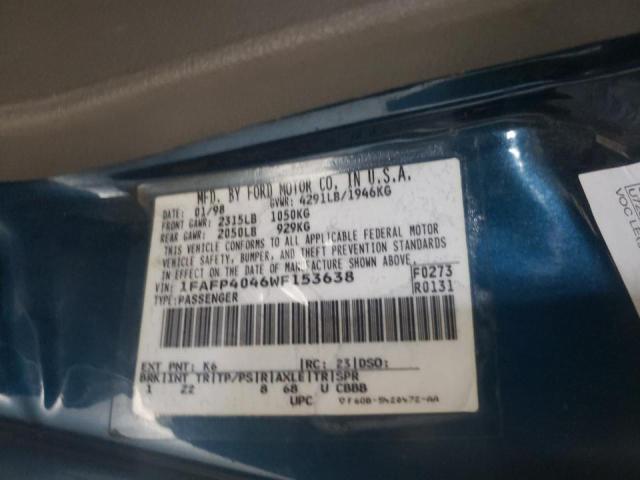Photo 10 from auction – 1998 FORD MUSTANG with VIN 1FAFP4046WF153638
