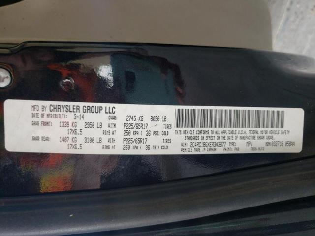 Photo 10 from auction – 2014 CHRYSLER TOWN & COU with VIN 2C4RC1BGXER343877