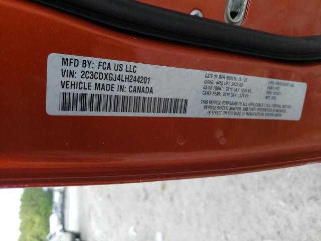 Photo 10 from auction – 2020 DODGE CHARGER SC with VIN 2C3CDXGJ4LH244201