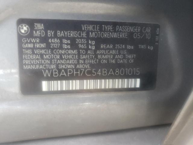 Photo 10 from auction – 2011 BMW 328 I with VIN WBAPH7C54BA801015