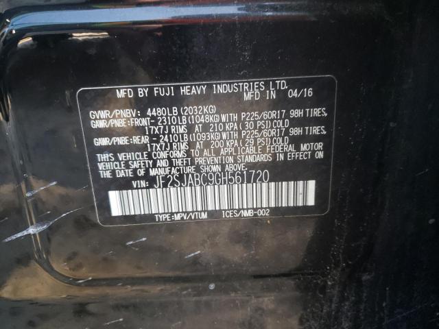 Photo 10 from auction – 2016 SUBARU FORESTER 2 with VIN JF2SJABC9GH561720