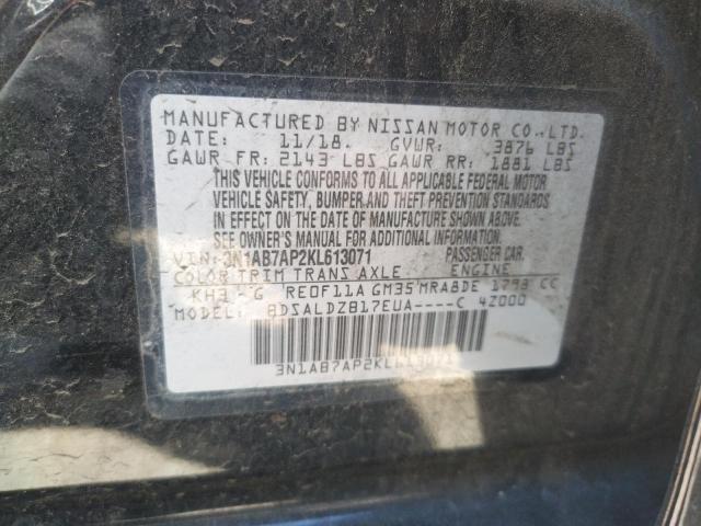 Photo 10 from auction – 2019 NISSAN SENTRA S with VIN 3N1AB7AP2KL613071