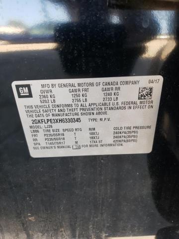 Photo 10 from auction – 2017 GMC TERRAIN SL with VIN 2GKFLPE3XH6330345