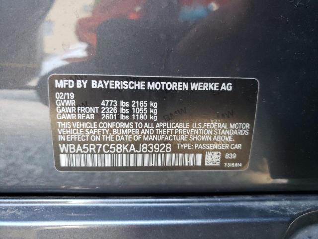 Photo 10 from auction – 2019 BMW 330XI with VIN WBA5R7C58KAJ83928