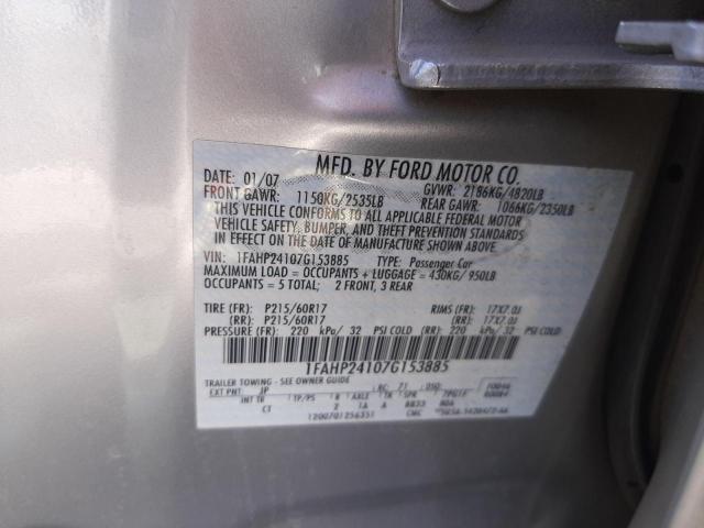 Photo 10 from auction – 2007 FORD FIVE HUNDR with VIN 1FAHP24107G153885